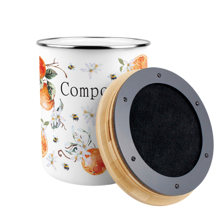 Purely Home Tangerines Toller Compost Caddy