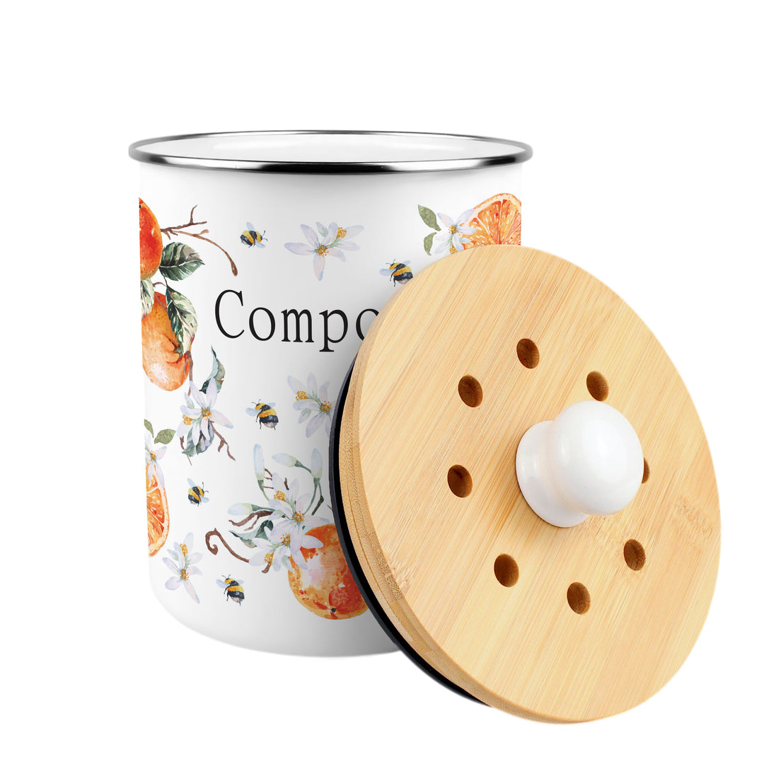 Purely Home Tangerines Toller Compost Caddy