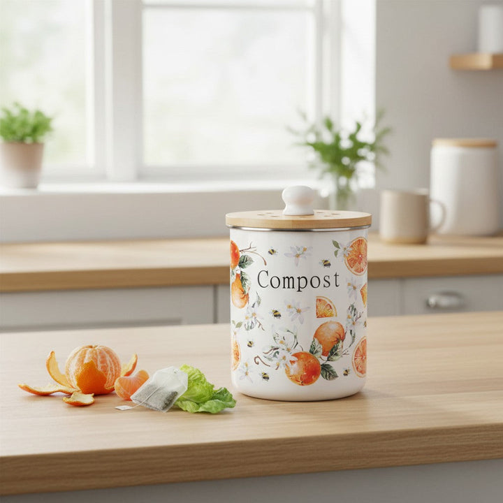 Purely Home Tangerines Toller Compost Caddy