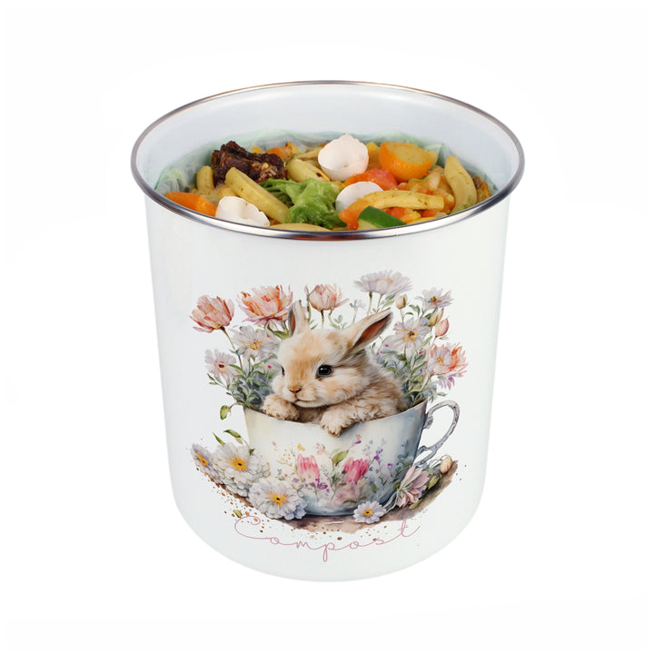 Purely Home Teacup Bunny Toller Compost Caddy
