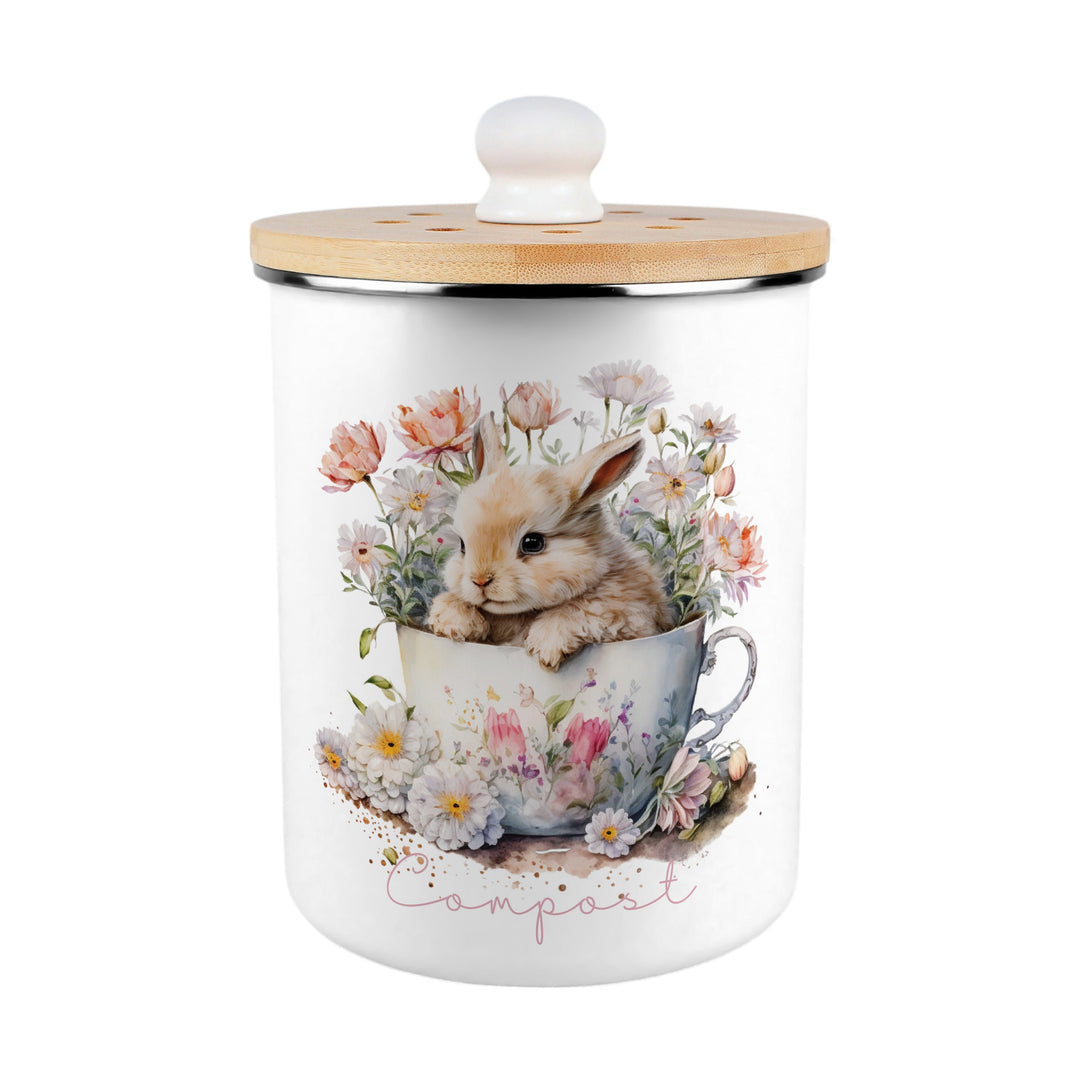 Purely Home Teacup Bunny Toller Compost Caddy
