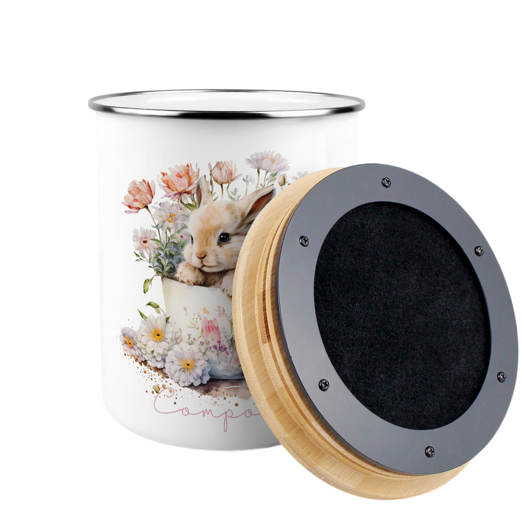 Purely Home Teacup Bunny Toller Compost Caddy