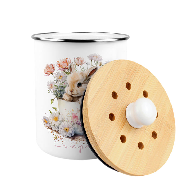 Purely Home Teacup Bunny Toller Compost Caddy