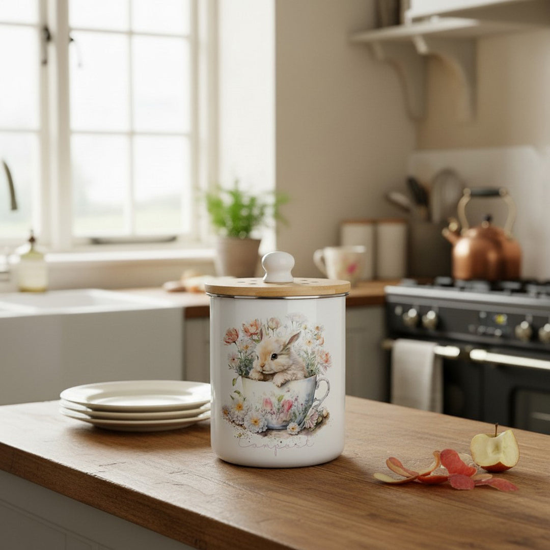 Purely Home Teacup Bunny Toller Compost Caddy