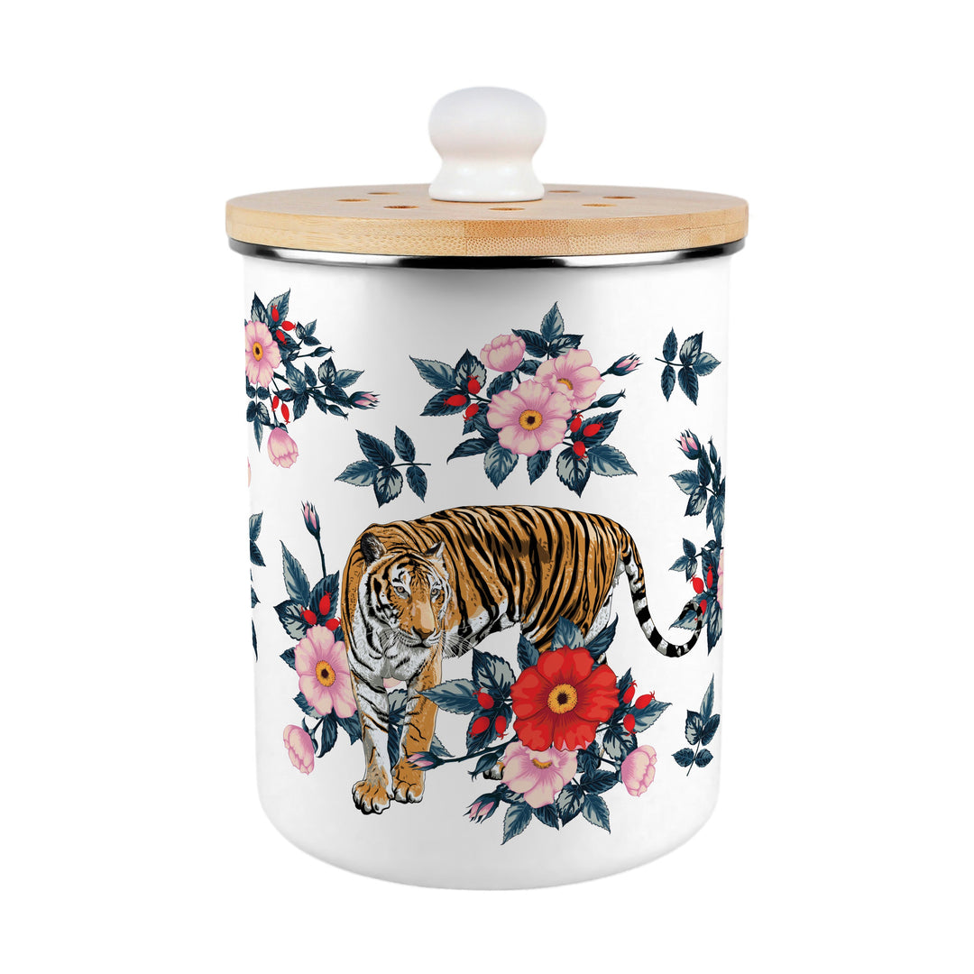 Purely Home Exotic Tiger Toller Compost Caddy