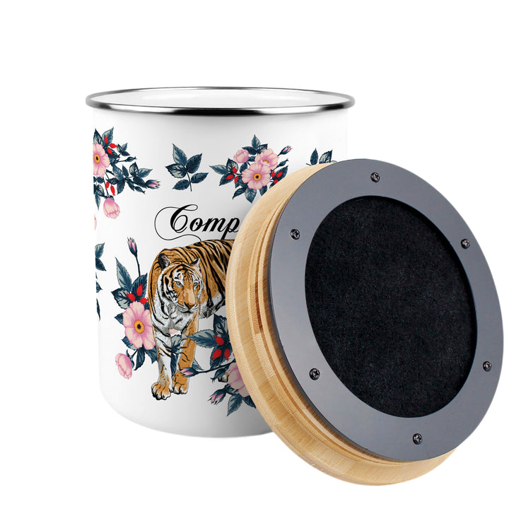 Purely Home Exotic Tiger Toller Compost Caddy