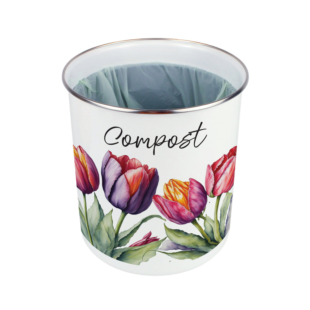 Purely Home Tulips Toller Compost Caddy