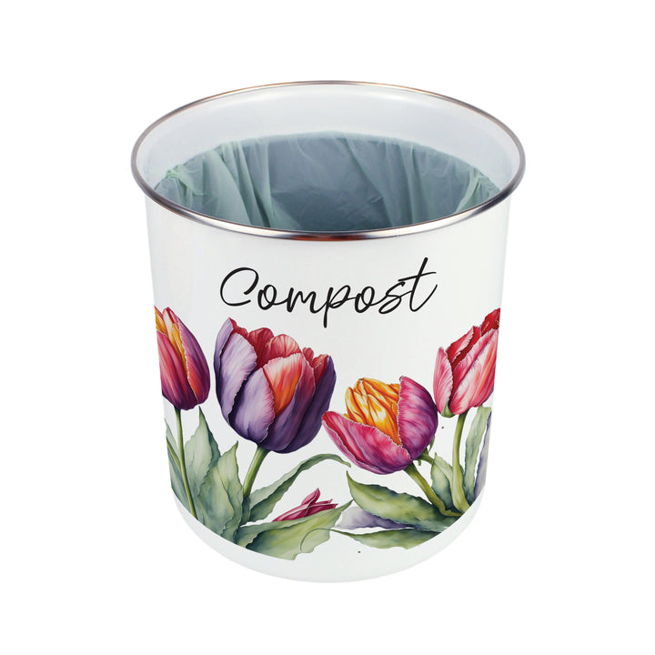 Purely Home Tulips Toller Compost Caddy