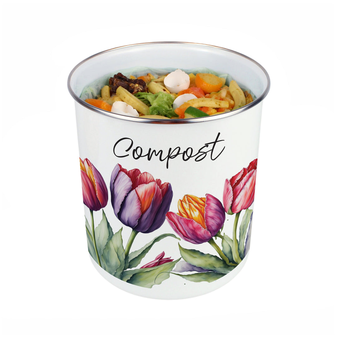 Purely Home Tulips Toller Compost Caddy