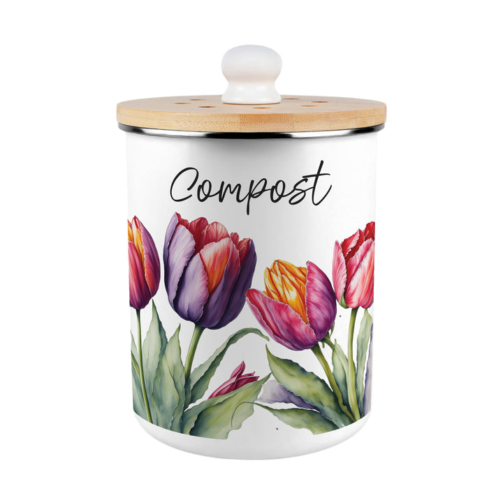 Purely Home Tulips Toller Compost Caddy