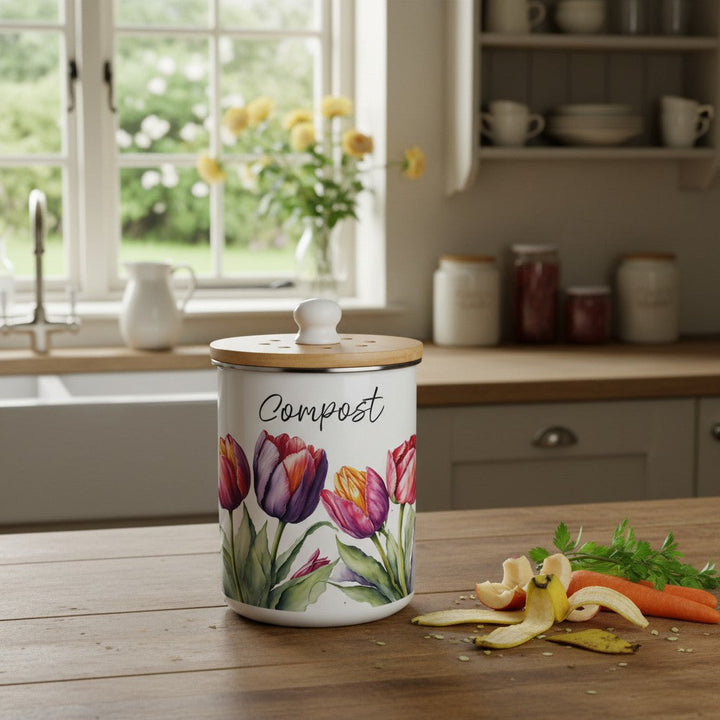 Purely Home Tulips Toller Compost Caddy