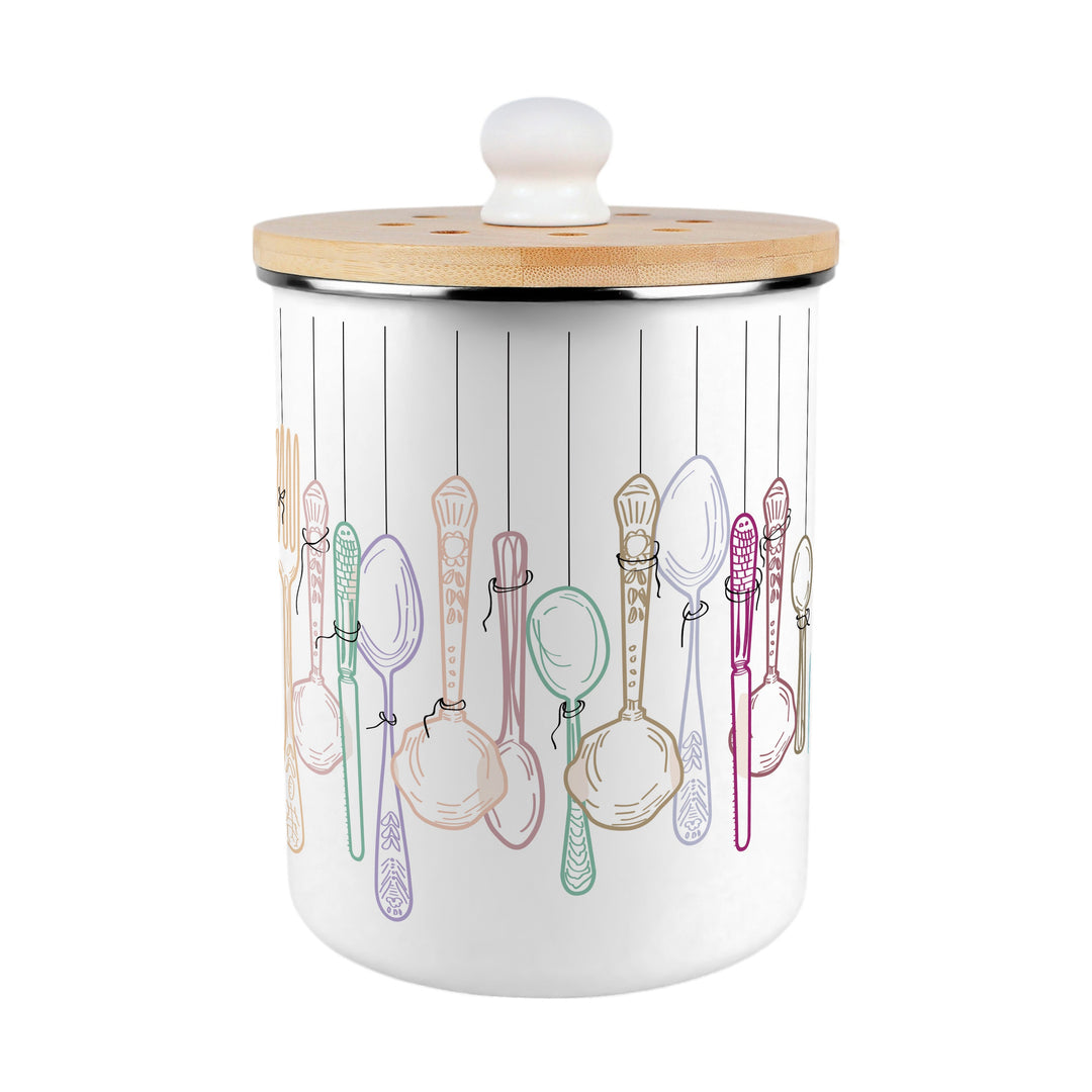Purely Home Vintage Cutlery Toller Compost Caddy