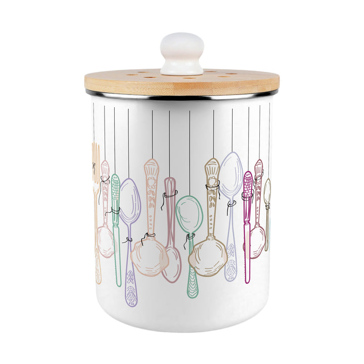 Purely Home Vintage Cutlery Toller Compost Caddy