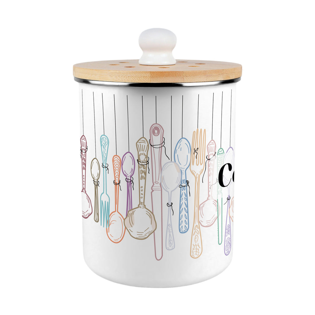 Purely Home Vintage Cutlery Toller Compost Caddy