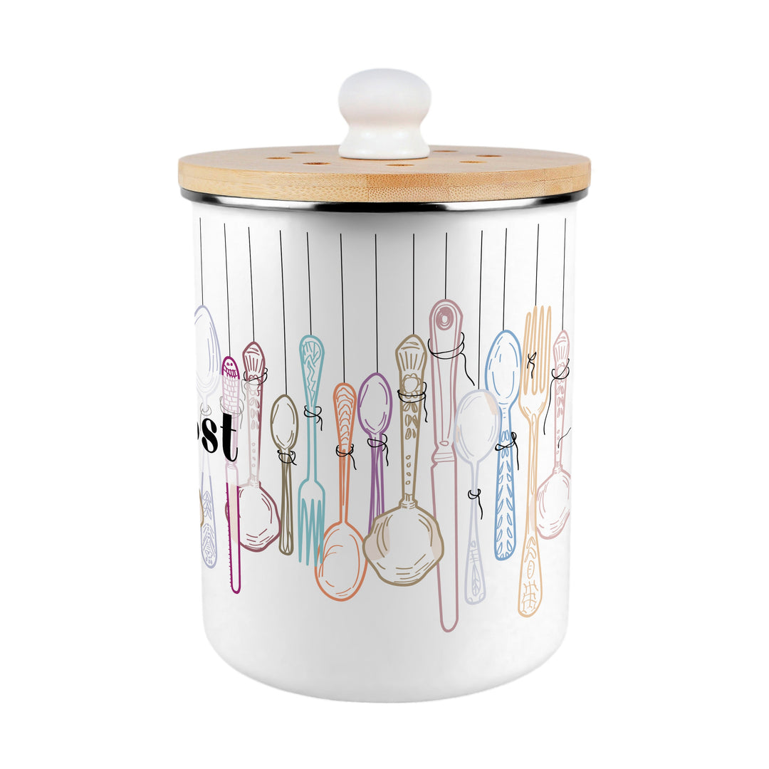 Purely Home Vintage Cutlery Toller Compost Caddy