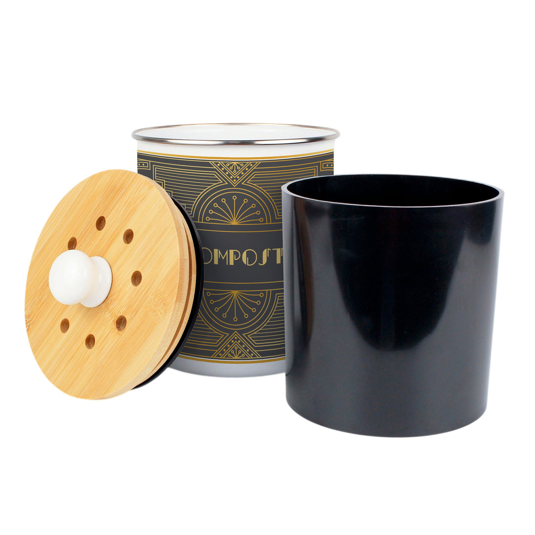 Purely Home Vintage Glamour Toller Compost Caddy