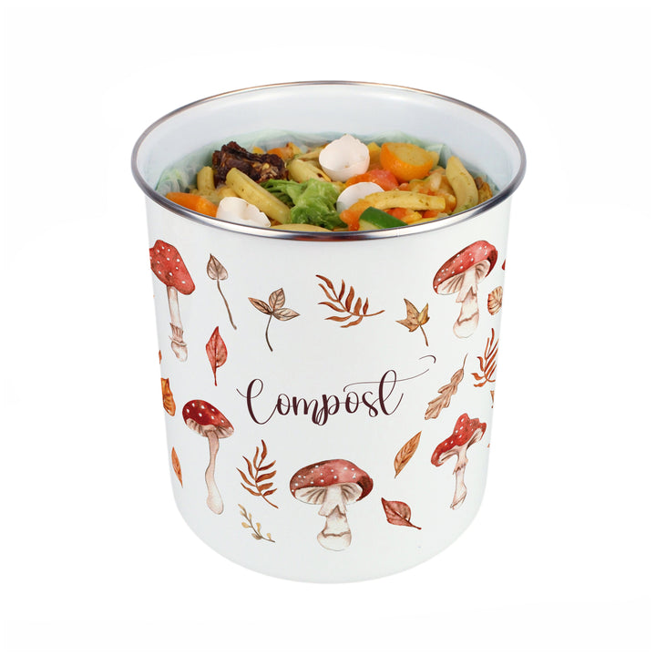 Purely Home Forest Mushrooms Toller Compost Caddy
