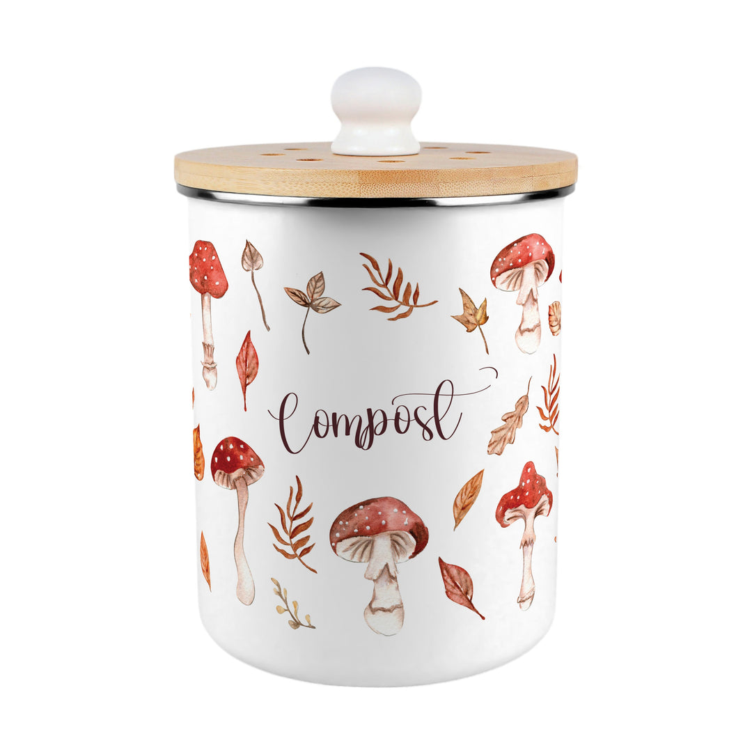 Purely Home Forest Mushrooms Toller Compost Caddy