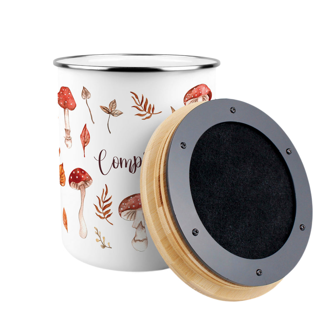 Purely Home Forest Mushrooms Toller Compost Caddy