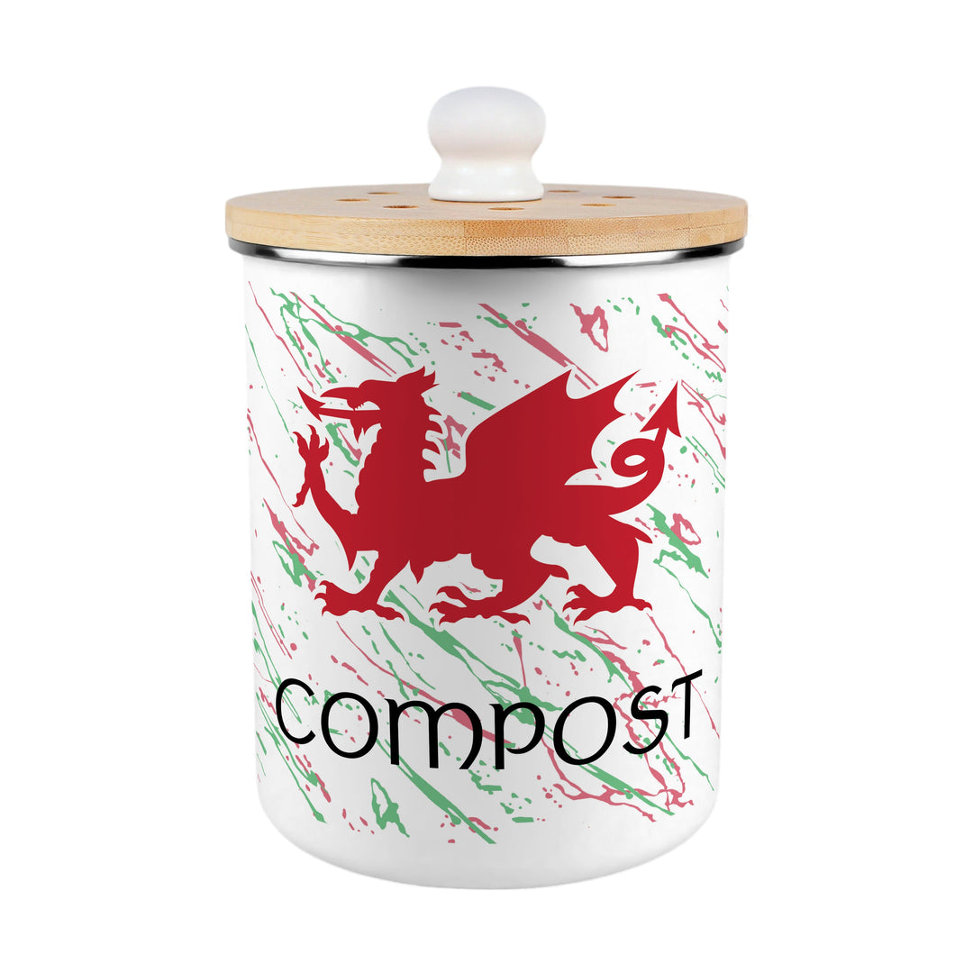 Purely Home Welsh Dragon Toller Compost Caddy