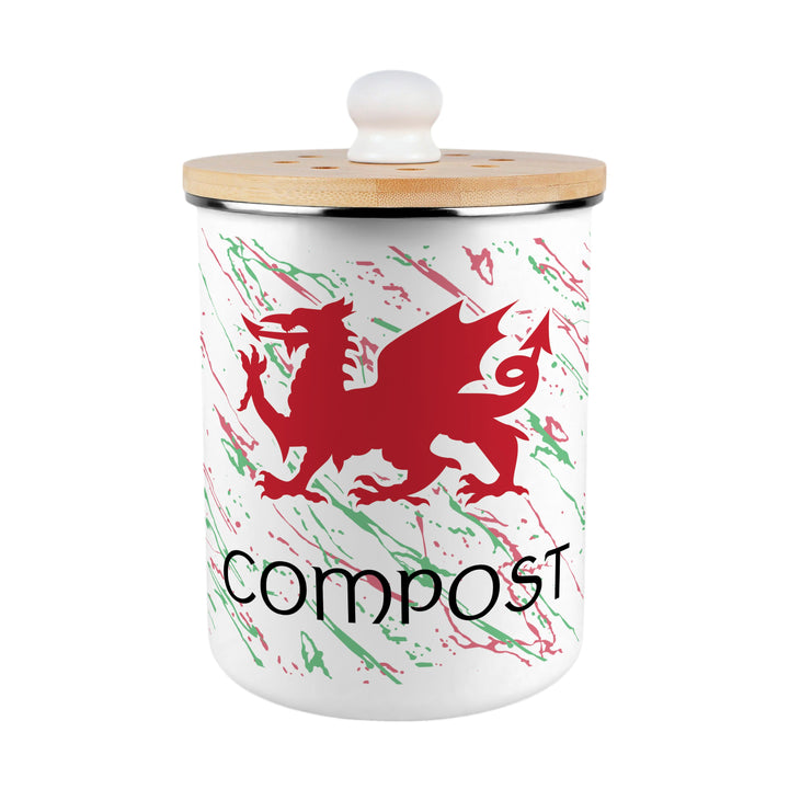 Purely Home Welsh Dragon Toller Compost Caddy