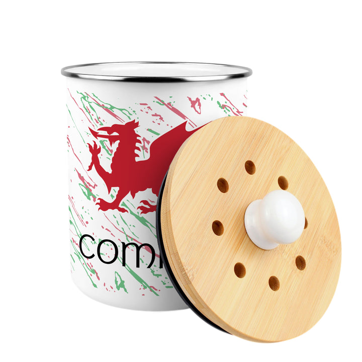 Purely Home Welsh Dragon Toller Compost Caddy