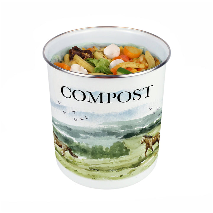 Purely Home Wild Horses Toller Compost Caddy