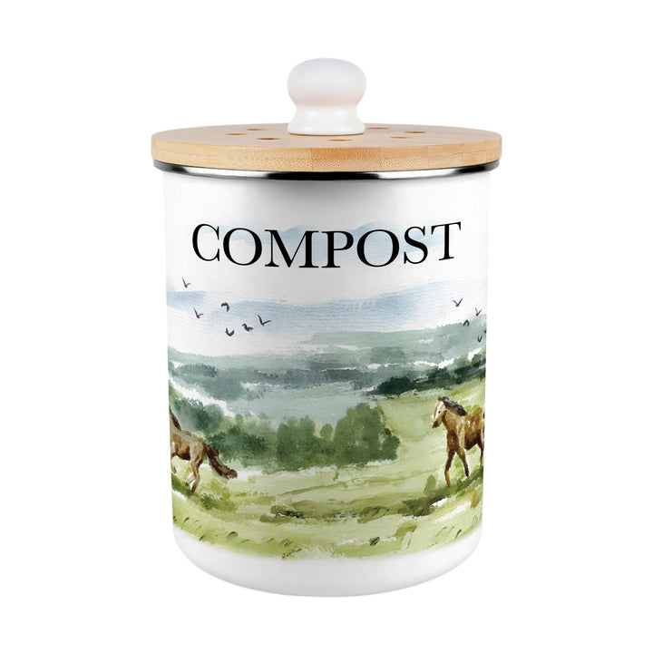 Purely Home Wild Horses Toller Compost Caddy