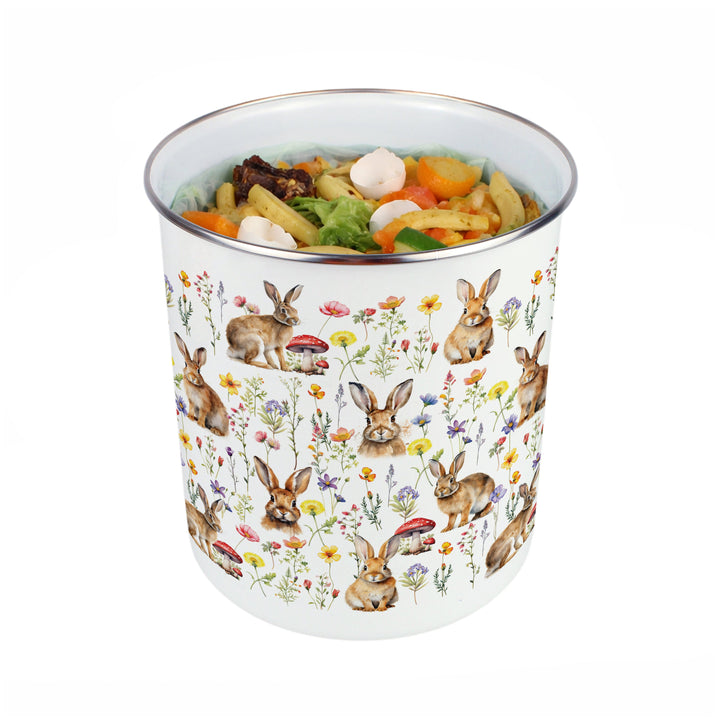 Purely Home Wild Meadow Rabbits Toller Compost Caddy
