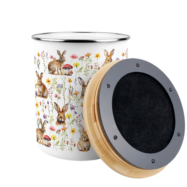 Purely Home Wild Meadow Rabbits Toller Compost Caddy