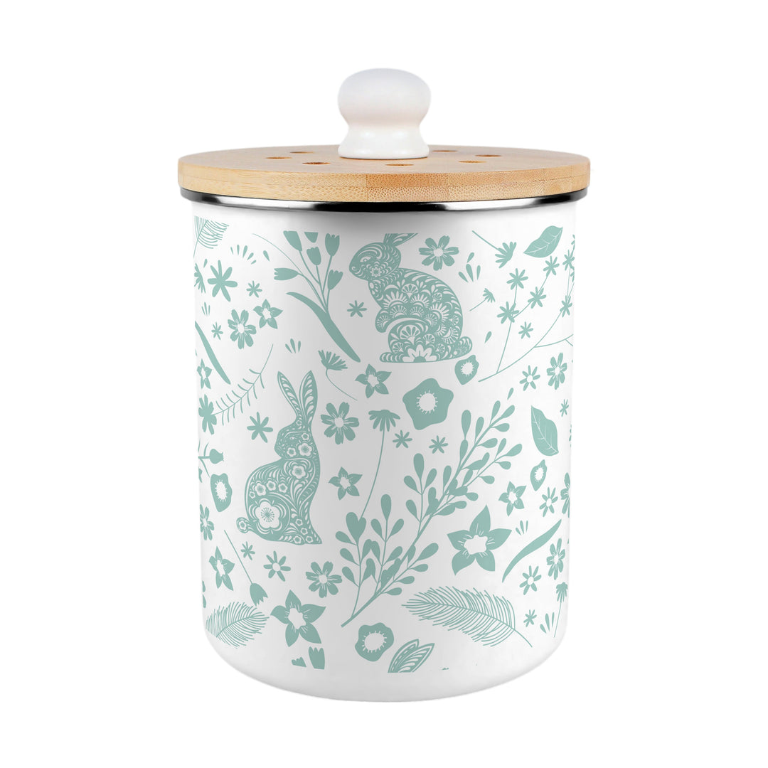 Purely Home Wild Rabbits Toller Compost Caddy - Green