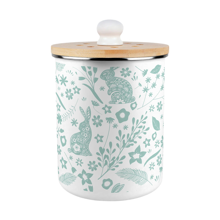Purely Home Wild Rabbits Toller Compost Caddy - Green
