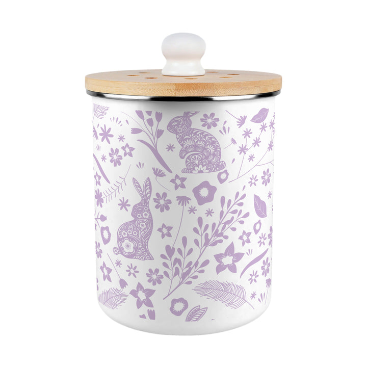 Purely Home Wild Rabbits Toller Compost Caddy - Lilac