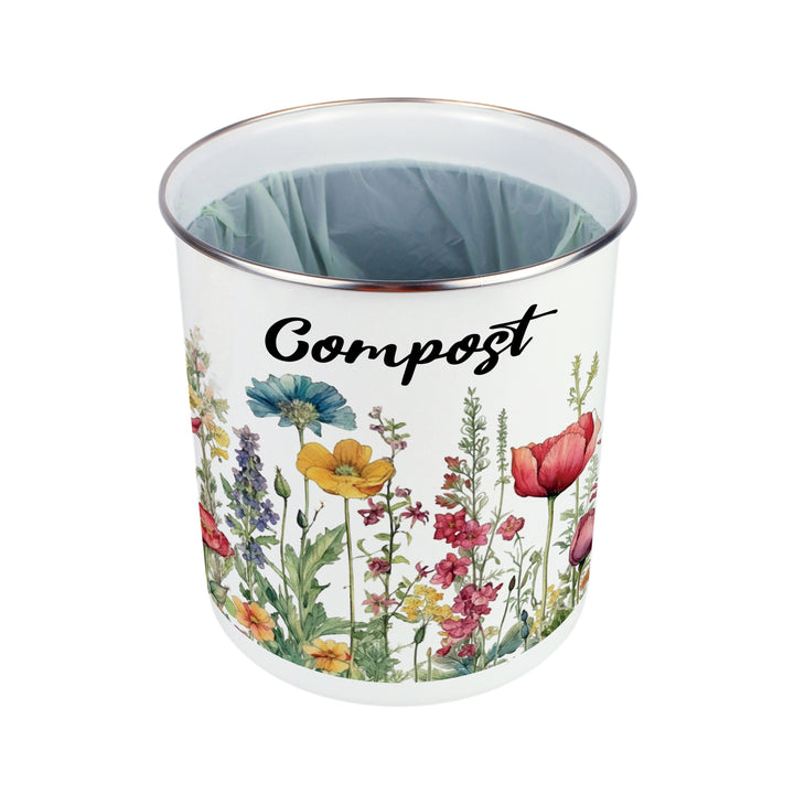 Purely Home Wildflowers Toller Compost Caddy