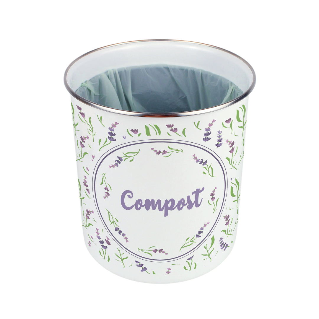 Purely Home Wispy Lavender Toller Compost Caddy