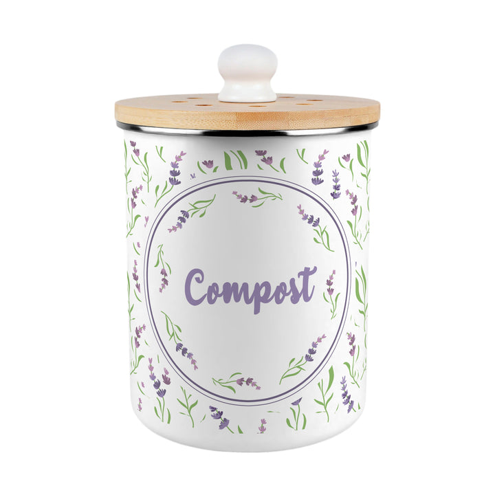 Purely Home Wispy Lavender Toller Compost Caddy