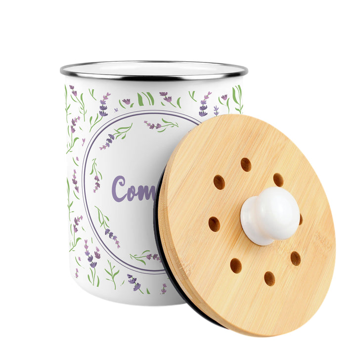 Purely Home Wispy Lavender Toller Compost Caddy