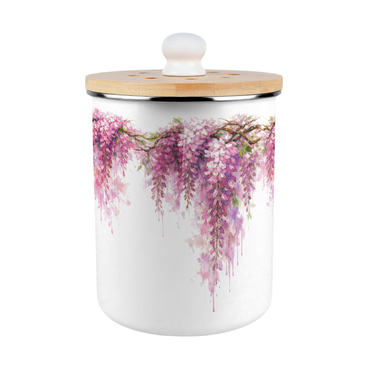 Purely Home Toller Compost Caddy - Pink Wisteria
