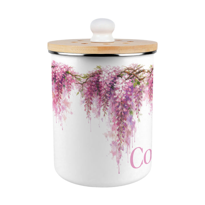 Purely Home Toller Compost Caddy - Pink Wisteria