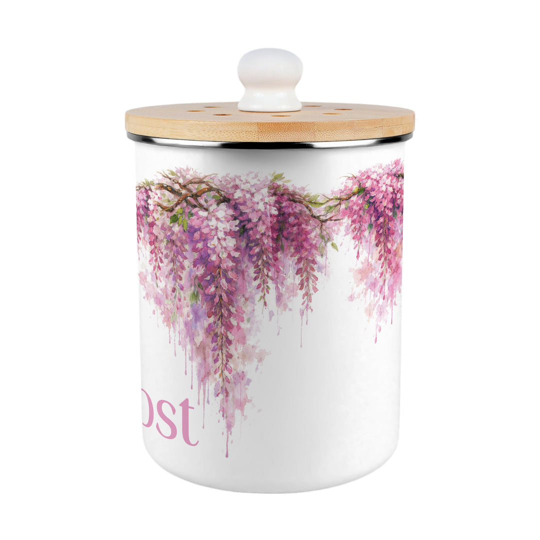 Purely Home Toller Compost Caddy - Pink Wisteria