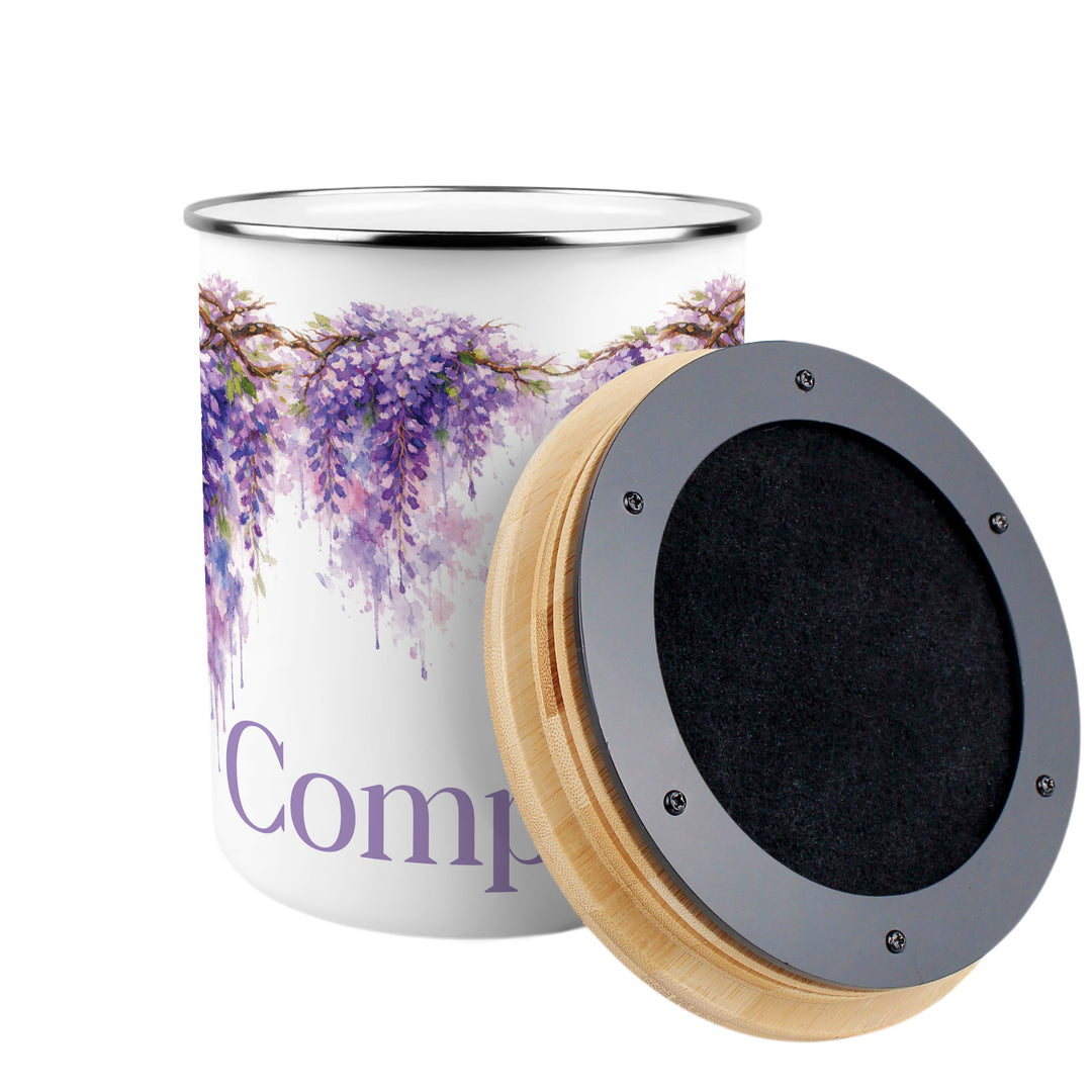 Purely Home Toller Compost Caddy - Purple Wisteria