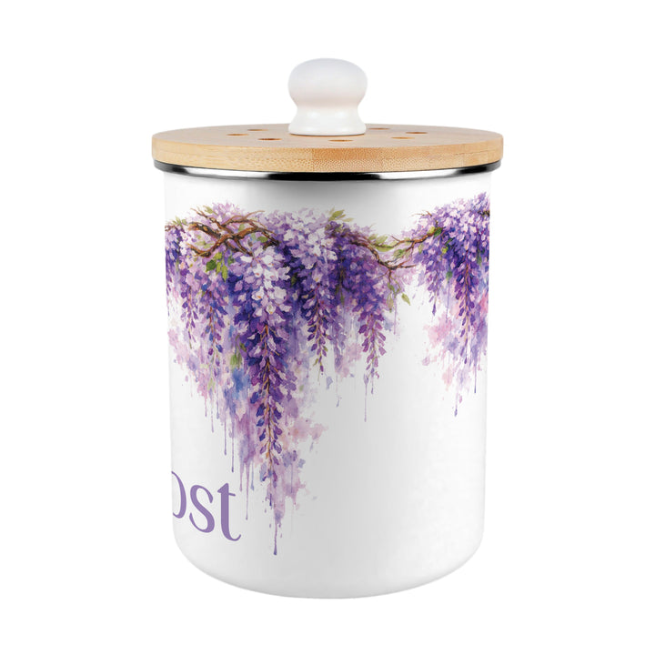 Purely Home Toller Compost Caddy - Purple Wisteria