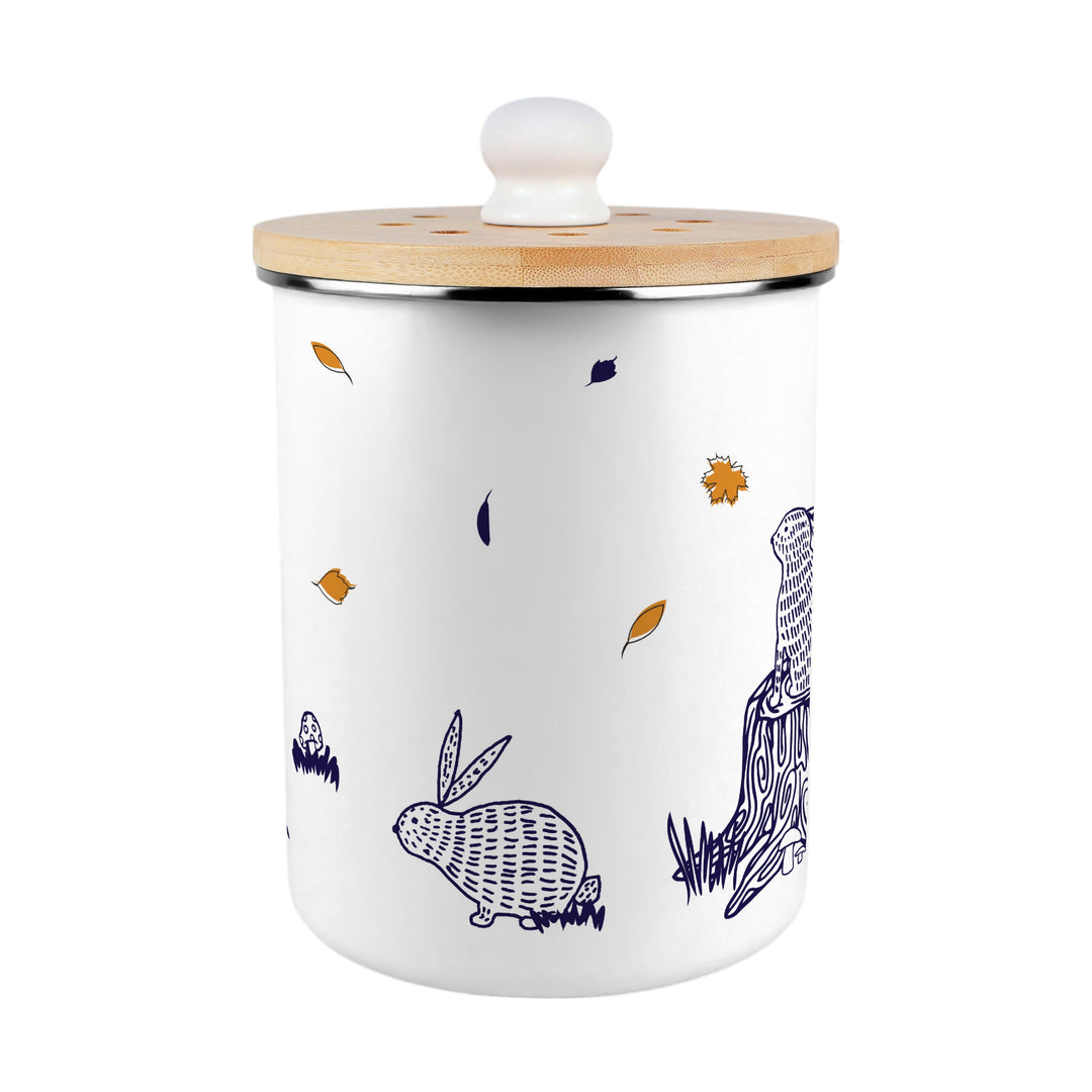 Purely Home Woodland Rabbits Toller Compost Caddy