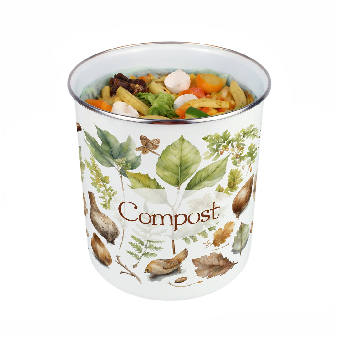 Purely Home Woodland Toller Compost Caddy