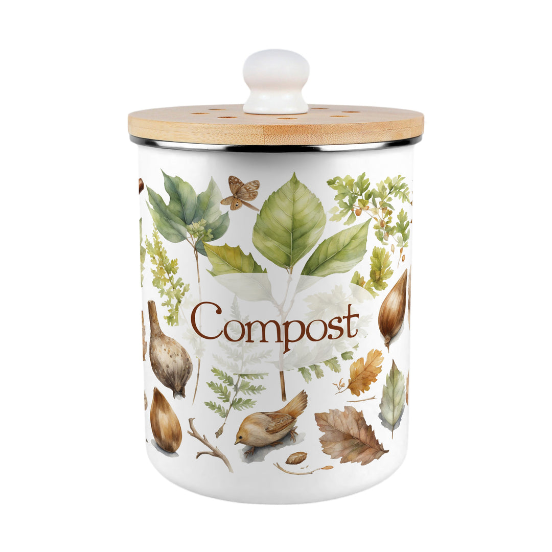 Purely Home Woodland Toller Compost Caddy