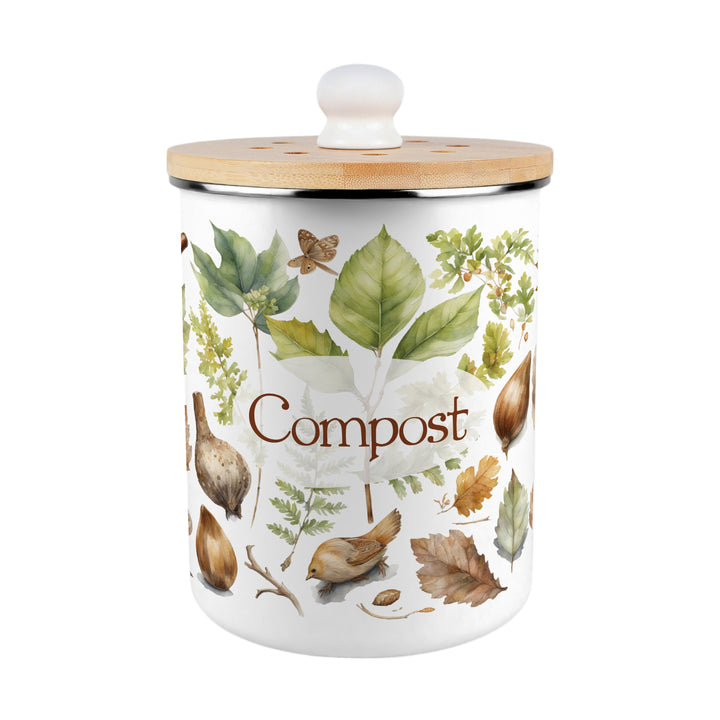 Purely Home Woodland Toller Compost Caddy