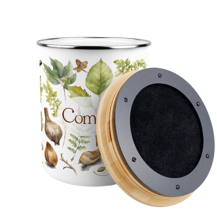 Purely Home Woodland Toller Compost Caddy