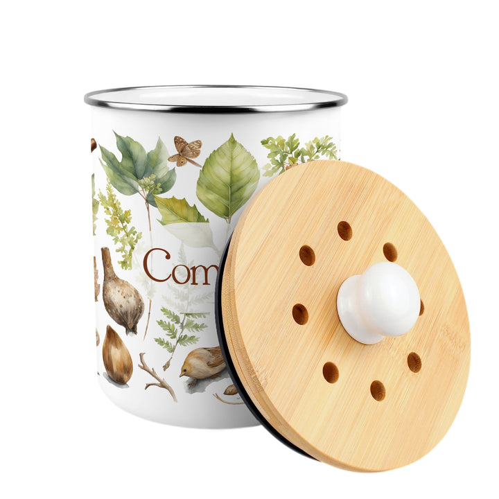 Purely Home Woodland Toller Compost Caddy