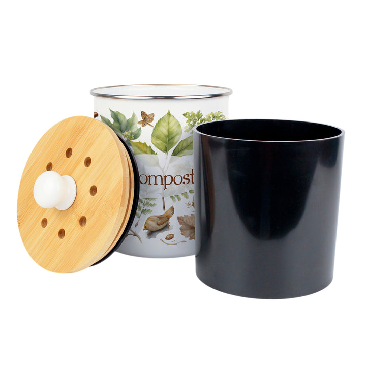 Purely Home Woodland Toller Compost Caddy