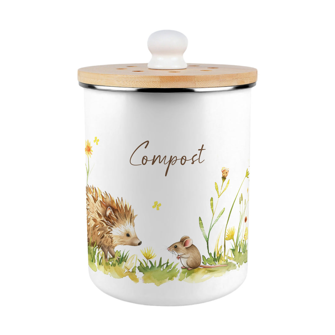 Purely Home Hedgehog & Mouse Toller Compost Caddy